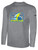 SOCAL STATE CUP BASICS LONG SLEEVE TEE LARGE CREST  CENTER CHEST LIGHT HEATHER GREY BLACK