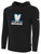 ROAR LACROSSE BASICS FLEECE PULLOVER HOODIE TEAM LOGO ON WEARER'S CENTER CHEST BLACK WHITE