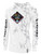 PLAYERS SC MERCH LIFESTYLE  MARBLE FLEECE PULLOVER HOODIE WITH SLEEVE LOGO LARGE CREST  CENTER CHEST WHITE LIGHT GREY