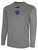OAKVILLE SC BASICS CREW NECK LONG SLEEVE POLY TEE CREST ON WEARER'S CENTER CHEST LIGHT HEATHER GREY BLACK