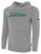 MANHATAN UNI BASICS FLEECE PULLOVER HOODIE CREST ON CENTER CHEST LIGHT HEATHER GREY BLACK