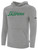 MANHATAN UNI BASICS FLEECE PULLOVER HOODIE CREST ON CENTER CHEST LIGHT HEATHER GREY BLACK