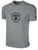 UNICO FC BASICS COTTON TEE CREST ON WEARERS CENTER CHEST LIGHT HEATHER GREY BLACK