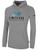 LIMITLESS VOLLEYBALL  BASICS FLEECE PULLOVER HOODIE TEE TEAM CREST ON WEARERS CENTER CHEST LIGHT HEATHER GREY BLACK