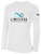 LIMITLESS VOLLEYBALL  BASICS LONG SLEEVE COTTON TEE TEAM CREST ON WEARERS CENTER CHEST WHITE BLACK