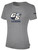GSU LACROSSE BASICS COTTON TEE TEAM CREST ON WEARERS CENTER CHEST LIGHT HEATHER GREY BLACK