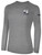 GSU LACROSSE BASICS LONG SLEEVE TEE SHIRT TEAM CREST ON WEARERS LEFT CHEST LIGHT HEATHER GREY BLACK