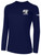 GSU LACROSSE BASICS LONG SLEEVE TEE SHIRT TEAM CREST ON WEARERS LEFT CHEST NAVY WHITE
