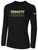 NATIONAL TEAM BASICS LONG SLEEVE COTTON TEE CREST ON CENTER CHEST BLACK WHITE