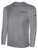 NATIONAL TEAM BASICS LONG SLEEVE COTTON TEE CREST ON LEFT CHEST LIGHT HEATHER GREY BLACK