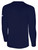 REBELS SC  CHULA VISTA BASICS LONG SLEEVE COTTON T-SHIRT REBELS SC TEXT LOGO CENTER CHEST NAVY WHITE