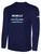 REBELS SC  CHULA VISTA BASICS LONG SLEEVE COTTON T-SHIRT REBELS SC TEXT LOGO CENTER CHEST NAVY WHITE