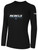 REBELS SC CHULA VISTA BASICS LONG SLEEVE COTTON T-SHIRT REBELS SC TEXT LOGO CENTER CHEST BLACK WHITE