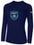 REBELS SC CHULA VISTA BASICS LONG SLEEVE COTTON T-SHIRT CREST ON WEARERS CENTER CHEST NAVY WHITE