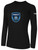 REBELS SC CHULA VISTA BASICS LONG SLEEVE COTTON T-SHIRT CREST ON WEARERS CENTER CHEST BLACK WHITE