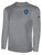 REBELS SC CHULA VISTA BASICS LONG SLEEVE COTTON T-SHIRT CREST ON WEARERS LEFT CHEST LIGHT HEATHER GREY BLACK