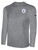 UNICO FC  BASICS LONG SLEEVE COTTON TEE CREST ON LEFT CHEST LIGHT HEATHER GREY BLACK