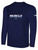 REBELS  SC EAST COUNTY BASICS LONG SLEEVE COTTON T-SHIRT REBELS SC TEXT LOGO CENTER CHEST NAVY WHITE
