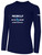 REBELS SC CENTRAL SAN DIEGO BASICS LONG SLEEVE COTTON T-SHIRT REBELS SC TEXT LOGO CENTER CHEST NAVY WHITE
