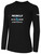 REBELS SC RAMONA BASICS LONG SLEEVE COTTON T-SHIRT REBELS SC TEXT LOGO CENTER CHEST BLACK WHITE