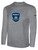 REBELS SC RAMONA BASICS LONG SLEEVE COTTON T-SHIRT CREST ON WEARERS CENTER CHEST LIGHT HEATHER GREY BLACK