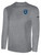 REBELS SC RAMONA BASICS LONG SLEEVE COTTON T-SHIRT CREST ON WEARERS LEFT CHEST LIGHT HEATHER GREY BLACK