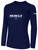 REBELS SC CORONADO BASICS LONG SLEEVE COTTON T-SHIRT REBELS SC TEXT LOGO CENTER CHEST NAVY  WHITE