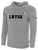 LNYSA SELECT BASICS FLEECE PULLOVER HOODIE LIGHT HEATHER GREY BLACK -KIT