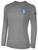 LNYSA SELECT BASICS LONG SLEEVE COTTON TEE CREST ON WEARER'S LEFT CHEST LIGHT HEATHER GREY BLACK