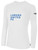 LAGUNA UNITED BASICS LONG SLEEVE COTTON T-SHIRT CREST ON WEARERS CENTER CHEST WHITE BLACK