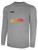 ELEVATE FIELD HOCKEY BASICS II LONG SLEEVE TRAINING JERSEY CREST ON WEARER'S CENTER CHEST LIGHT HEATHER GREY BLACK