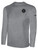 PRESTIGE FC BASICS LONG SLEEVE COTTON T-SHIRT CREST ON WEARERS LEFT CHEST LIGHT HEATHER GREY BLACK