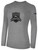VALLEJO UNITED SC BASICS LONG SLEEVE COTTON TEE TEAM CREST ON WEARERS CENTER CHEST LIGHT HEATHER GREY BLACK
