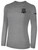 VALLEJO UNITED SC BASICS LONG SLEEVE COTTON TEE TEAM CREST ON WEARERS LEFT CHEST LIGHT HEATHER GREY BLACK