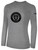 SOUTHERN SOCCER ACADEMY BASICS LONG SLEEVE COTTON TEE TEAM CREST ON WEARERS CENTER CHEST LIGHT HEATHER GREY BLACK