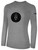 EVOLUTION SC BASICS LONG SLEEVE COTTON TEE TEAM CREST ON WEARERS CENTER CHEST LIGHT HEATHER GREY BLACK