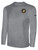 ALLIANCE FC BASICS LONG SLEEVE TEE SHIRT TEAM CREST LEFT CHEST LIGHT HEATHER GREY BLACK