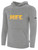ALLIANCE FC BASICS FLEECE HOODIE AFC TEXT LOGO CENTER CHEST LIGHT HEATHER GREY BLACK