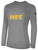 ALLIANCE FC BASICS LONG SLEEVE TEE SHIRT AFC TEXT LOGO CENTER CHEST LIGHT HEATHER GREY BLACK