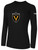 FK ENVISION BASICS LONG SLEEVE COTTON TEE CREST ON CENTER CHEST BLACK WHITE
