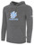 SOUTH JERSEY YOUNG GUNS BASICS FLEECE PULLOVER HOODIE CREST CENTER CHEST DARK HEATHER GREY WHITE