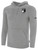 POTOMAC SOCCER BASICS FLEECE PULLOVER HOODIE TEAM CREST ON WEARERS LEFT CHEST LIGHT HEATHER GREY BLACK
