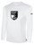 POTOMAC SOCCER BASICS LONG SLEEVE COTTON TEE TEAM CREST ON WEARERS CENTER CHEST WHITE BLACK
