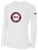 CDA SLAMMERS BASICS LONG SLEEVE COTTON TEE TEAM CREST ON WEARERS CENTER CHEST WHITE BLACK