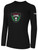 KC LEGENDS BASICS LONG SLEEVE COTTON TEE TEAM CREST ON WEARERS CENTER CHEST BLACK WHITE