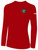KC LEGENDS BASICS LONG SLEEVE COTTON TEE TEAM CREST ON WEARERS LEFT CHEST RED WHITE