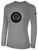 SUDAMERICA SWARM FC BASICS LONG SLEEVE COTTON TEE TEAM CREST ON WEARERS CENTER CHEST LIGHT HEATHER GREY BLACK