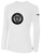 SUDAMERICA SWARM FC BASICS LONG SLEEVE COTTON TEE TEAM CREST ON WEARERS CENTER CHEST WHITE BLACK