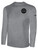 SUDAMERICA SWARM FC BASICS LONG SLEEVE COTTON TEE TEAM CREST ON WEARERS LEFT CHEST LIGHT HEATHER GREY BLACK