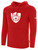 ST. LOUIS LEGENDS SC BASICS FLEECE HOODIE CREST ON CENTER CHEST RED WHITE